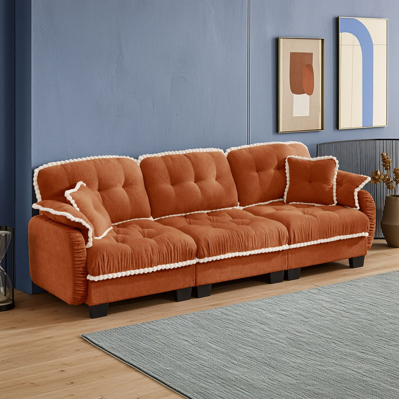 Canapé Chenille, Orange