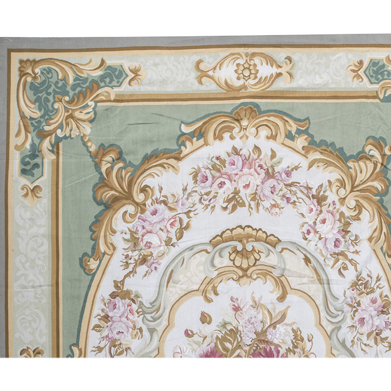 Aubusson Renaissance Hand Knotted Wool Oriental Area Rug