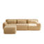 Canapé modulaire moelleux en forme de L avec repose-pieds mobile et coussins décoratifs, aucun assemblage requis-1725900194