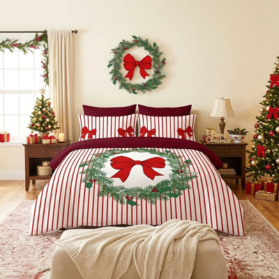 MICROFIBER XMAS DUVET SET BOW-LICIOUS SINGLE