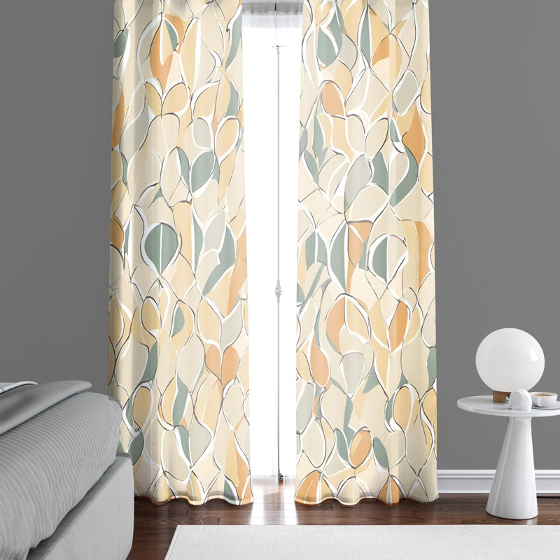 Semi Sheer Curtain Pair, 20" W x 52" L