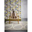 Wool Geometric Area Rug in Beige/Gray-265866675