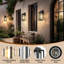 Lanterne murale d'extérieur Water Ripple, noir-1564974322