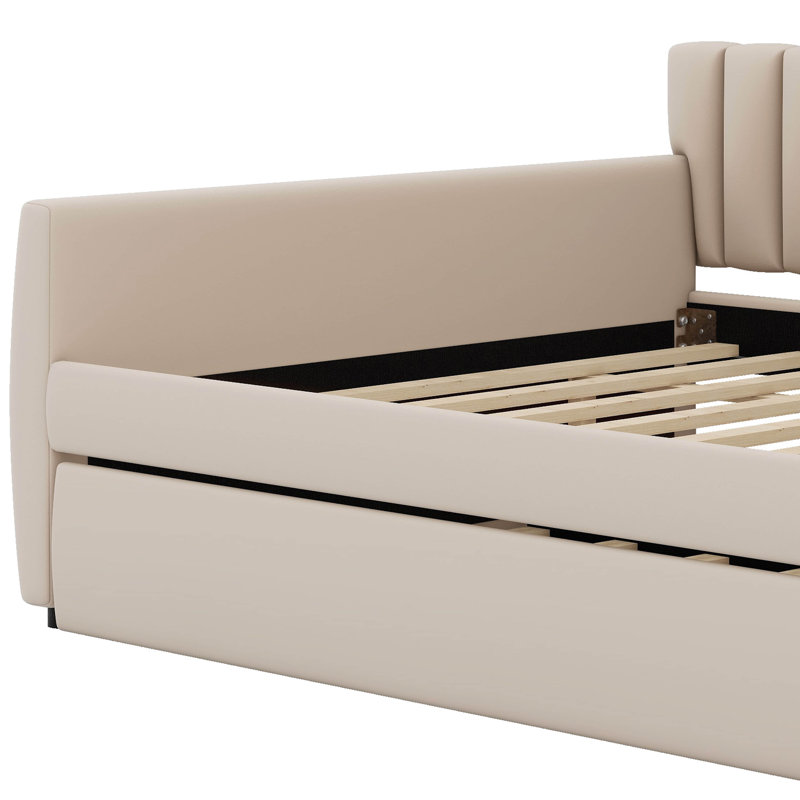 Lit de jour rembourré Zechari, Beige