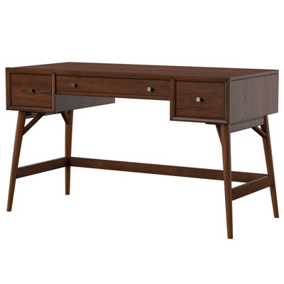 Clean-Lined Solid Wood Writing Desk