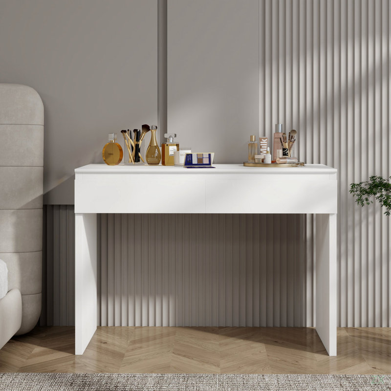 Modern Minimalist Two Drawer Dressing Table And Storage Space, Suitable For Bedrooms, Dressing Tables, And Offices