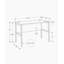 Bureau d'ordinateur moderne en stratifié blanc de 48 pouces avec pieds en métal argenté, idéal pour la maison et le bureau, durable et élégant-766524454