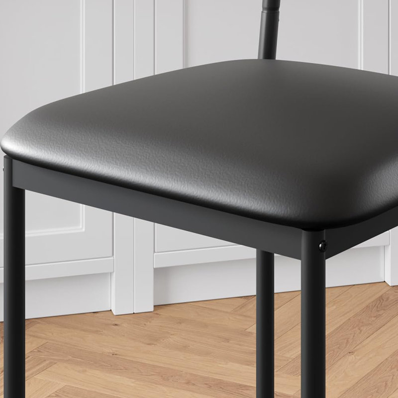 Dining Table Set for 2 with Storage Shelves, Space Saving Kitchen Table and 2 Upholstered Chairs for Small Spaces Apartments