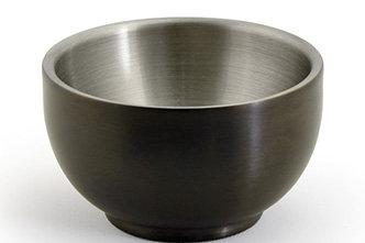 Harmony 2,5 oz. Bol à salade en acier inoxydable, Noir mat
