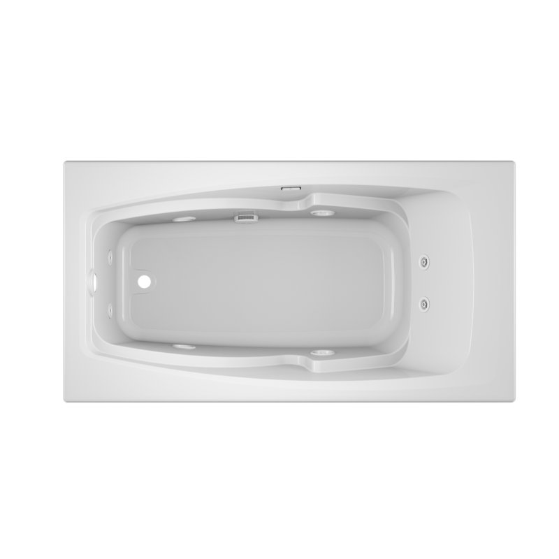 Cetra® 60" x 32" Whirlpool Bathtub, White, Left, Yes