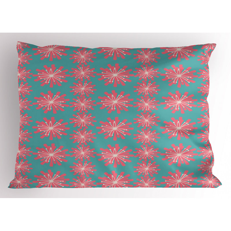 Flowers Polyester Floral Sham Set, King