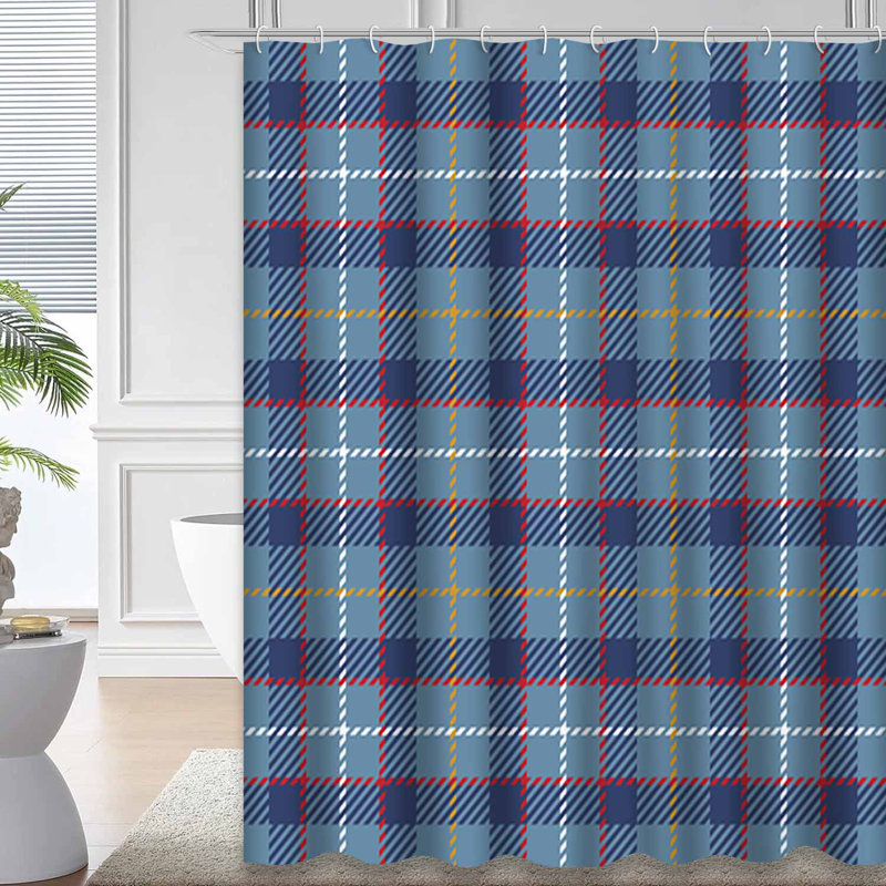 Rideau de douche Tartan, L 72 po x l 72 po