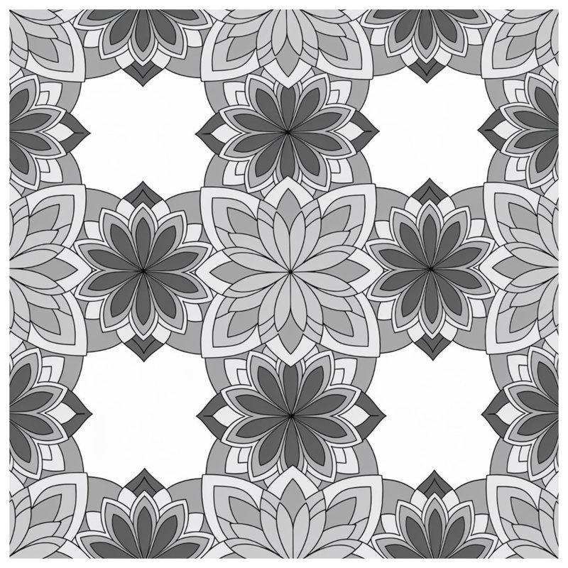 Coussins décoratifs gris à double face Mandala, 26 x 26 pouces