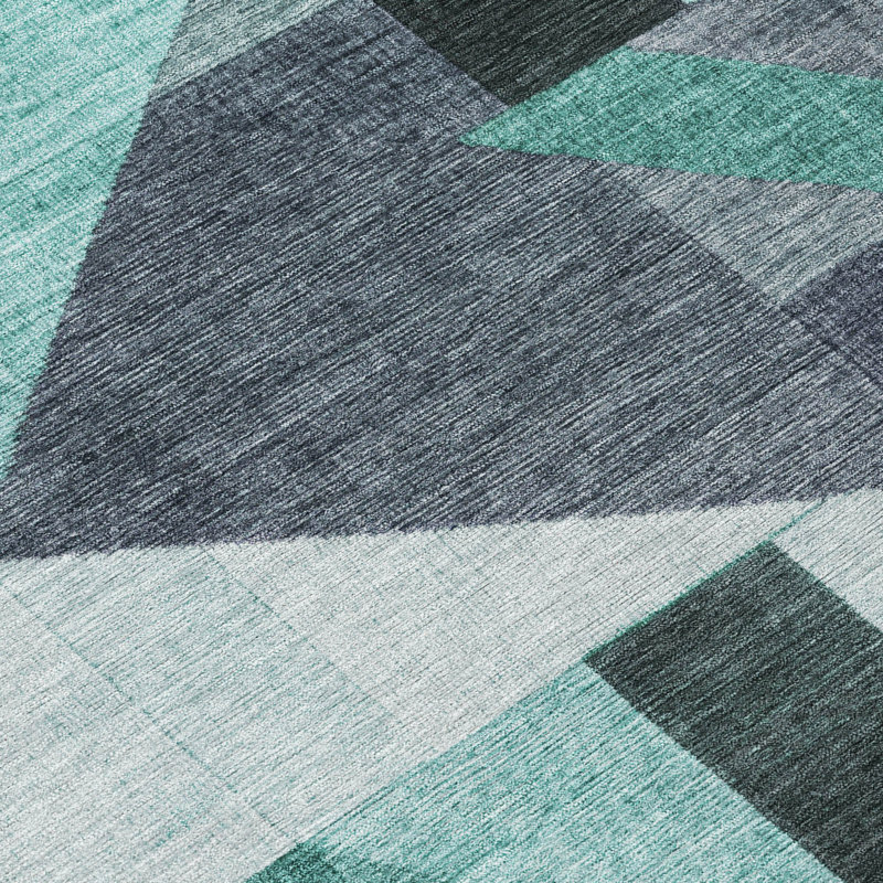 Machine Washable Indoor/Outdoor Jadiel ACN2365 Geometric Rug, Rectangle 2'6" x 3'10"