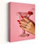 Red Nails Pink Glam Classic Elegant Minimalist Cherry Fruit Wall Art Print 1 Piece Wrapped Canvas Wall Art-2083130572