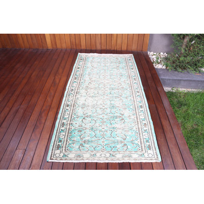 Tapis turc tissé à la main de style rétro pour plancher de salon et de chambre à coucher