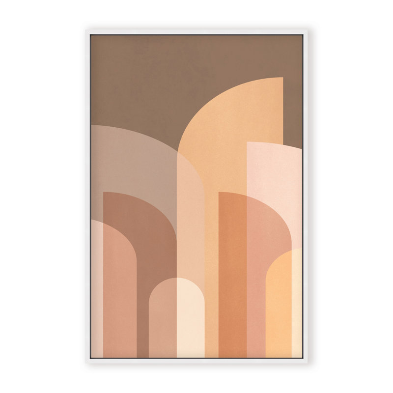 «Abstract Retro Geometric II» par Kathrin Pienaar - Œuvre d'art encadrée sur papier, H 36 po x l 24 po, Black