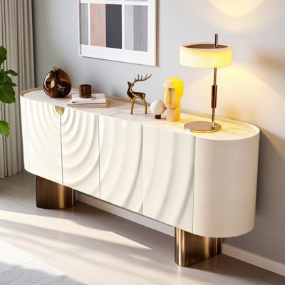 Italian Minimalist Off-white TV Cabinet