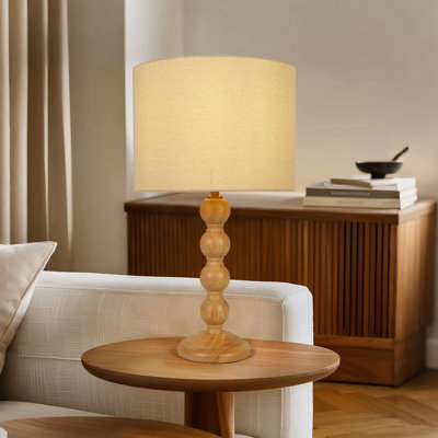 Lampe de table de campagne moderne à 1 lumière à intensité variable 21,7 po