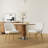 19.5" Seat Height Modern Fabric Upholstered Open Back Dining Chairs with Solid Wood Legs-1566058296