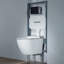 Toilettes murales allongées Casta Diva 0,8 GPF (siège inclus)