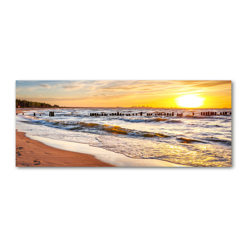 Sunset Beach - No Frame Print on Canvas