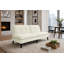 Futon convertible en mélange de polyester avec dossier et siège capitonnés-2095661905