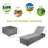 Munib 195cm Long Reclining Chaise Lounge Set with Cushions and Table