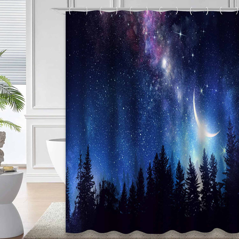 Rideau de douche Night Sky, L 72 po x l 78 po