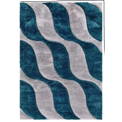 Geometric Shag Area Rug