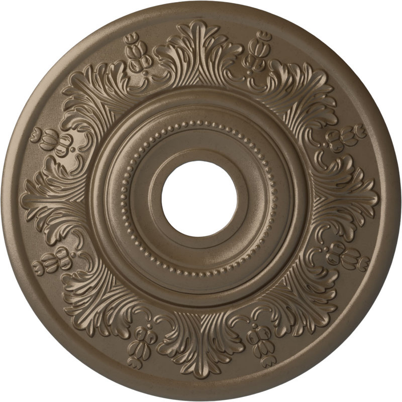 Médaillon de plafond traditionnel Endurathane Kepler, DE 19 3/4 po x P 1 1/2 po (pour les auvents jusqu'à 4 1/2 po), fini craquelé Americana peint à la main