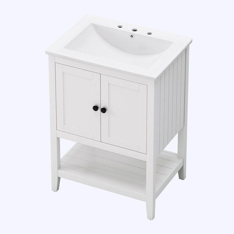 Meuble-lavabo moderne avec lavabo en céramique