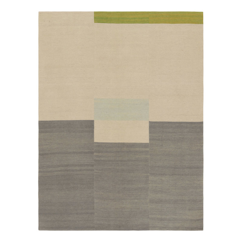 Rug & Kilim’S Contemporary Kilim In Beige, Green And Gray Tones