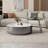 Modern simple oval rock plate coffee table-110428956