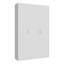 Modern hinged door wardrobe, 2-doors, space-saving, engineered wood, white-247833724