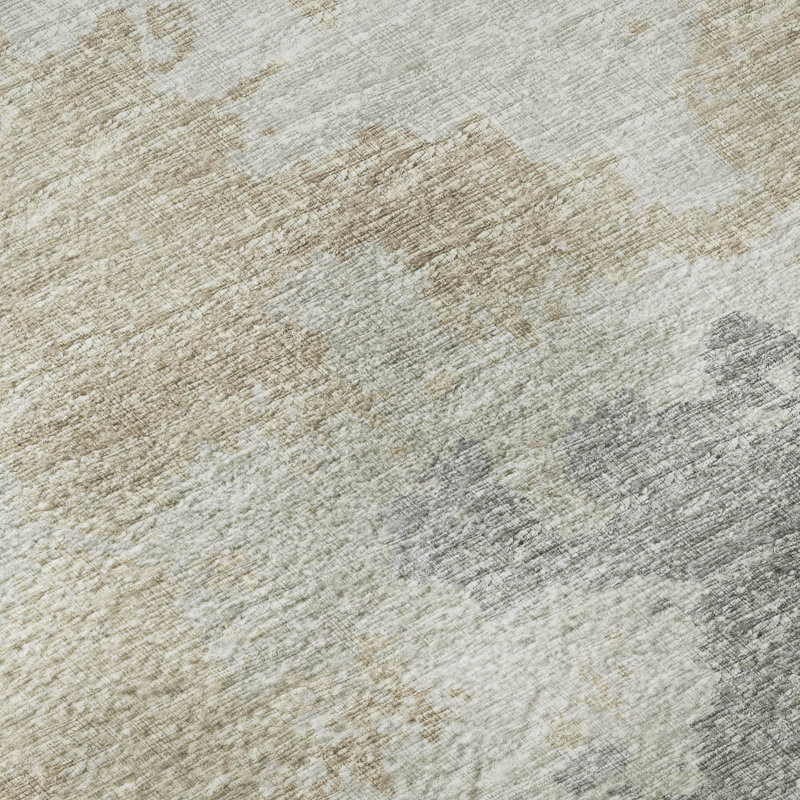 Premium Machine Washable Hintzen AMF67 Beige Rug, Rectangle 5' x 7'6"