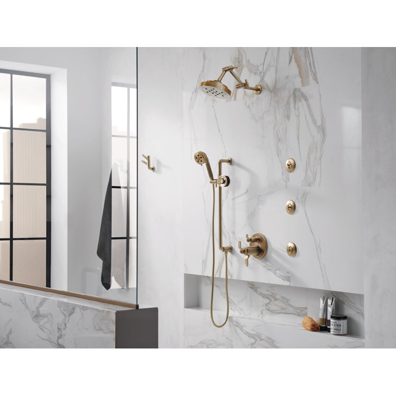 Litze® Shower Integrated Valve with Handles, Chrome, Lever