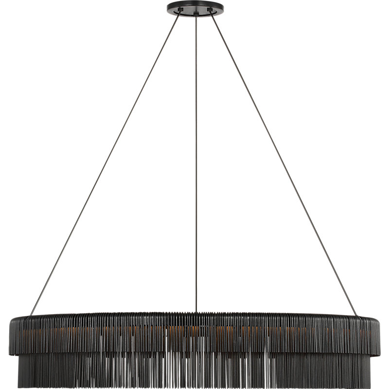 Kelly Wearstler 1 - Light LED Chandelier, 6.25" H x 33.75" W x 33.75" D, Aged Iron