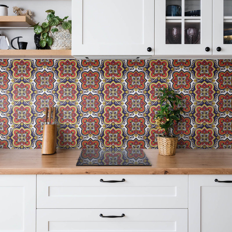 Belby 30cm x 30cm PVC Mosaic Tile in Red