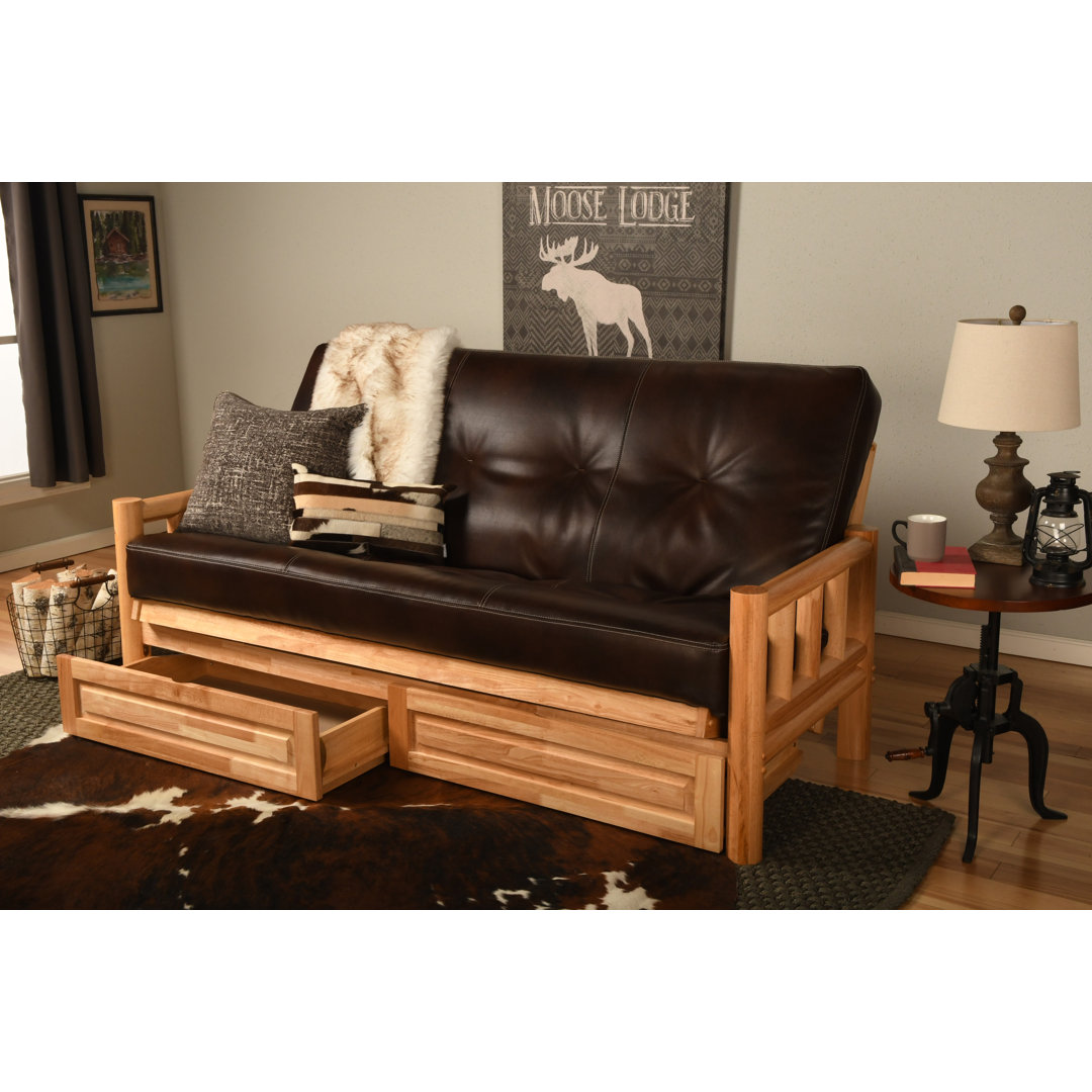 Stratford Full Tufted Back Futon and Mattress The Twillery Co.® 