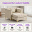 Chaise d'appoint Chesterfield en similicuir avec capitonnage à boutons Unarepos-51930560