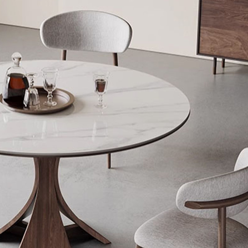 Table de salle à manger ronde en bois massif, H 29,52 po x L 51,18 po x l 51,18 po