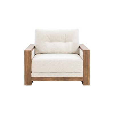 Fauteuil avec structure et base en bois Gilkey