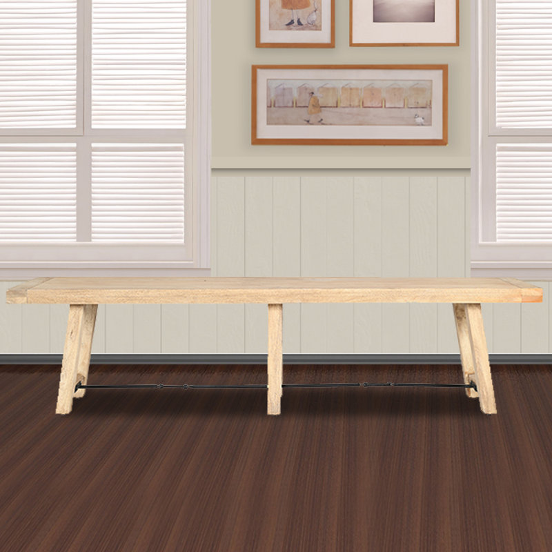 Sione Solid Wood Bench, Heirloom