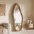 Amon Full Length 63" x 24" Mirror Velvet Wavy Floor Mirror-378693742