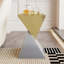 Table d'appoint moderne en acier inoxydable