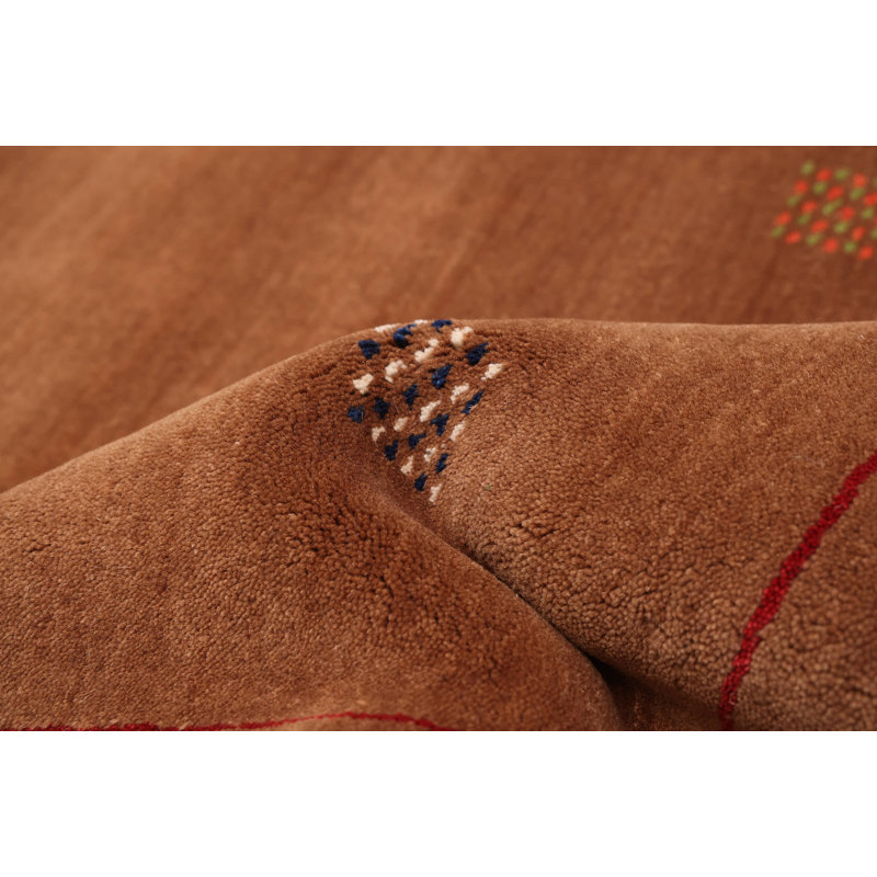 Kashkuli Gabbeh Brown Rug 4'11" x 6'10"