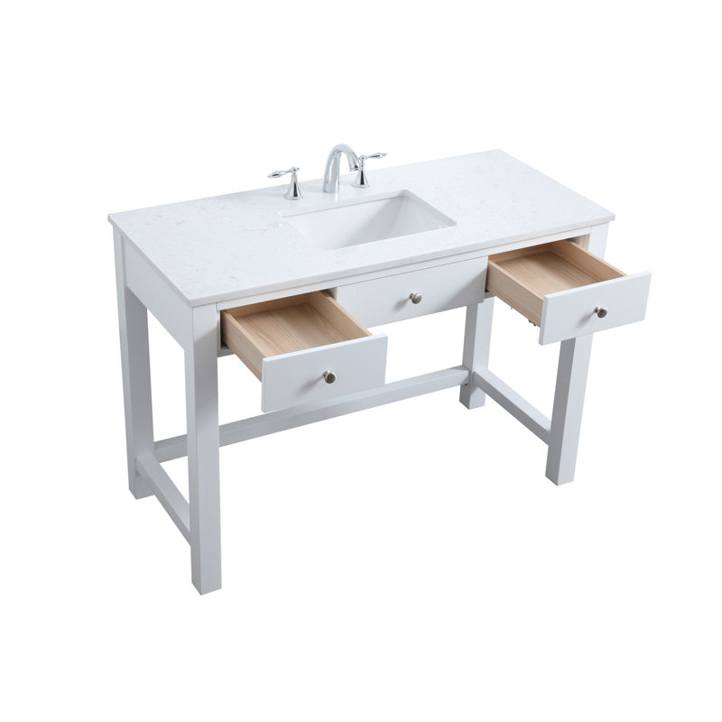 Ensemble de meuble-lavabo simple 48 po Hudson, Blanc