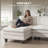 124" Sectional Sofa, L Shaped Couch with Deep Seat, Movable Ottoman and Pillow-top Armrests, Corduroy 3 Seat Sectional Couch for Living Room, 2200lb Capacity, Beige,wood-1207184448