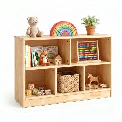 Étagère pour tout-petit en caoutchouc massif pour enfants, l 35,4 po x P 11,8 po x H 23,6 po